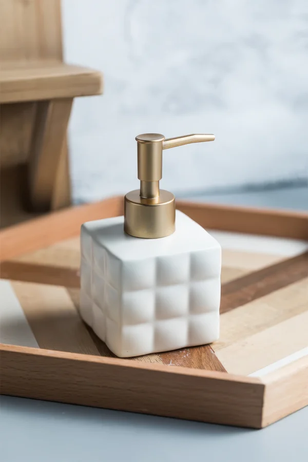 Milano Quilted Ceramic Liquid Soap Dispenser