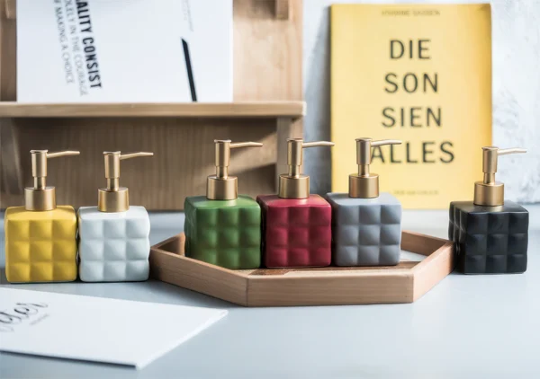 Milano Quilted Ceramic Liquid Soap Dispenser
