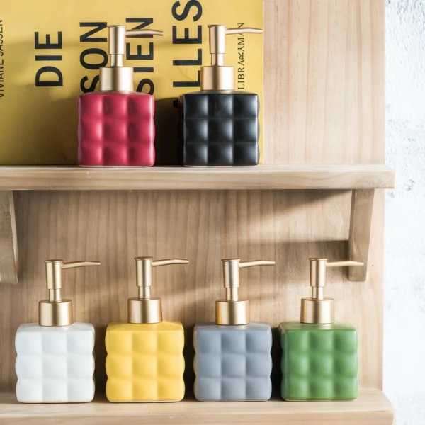 Milano Quilted Ceramic Liquid Soap Dispenser