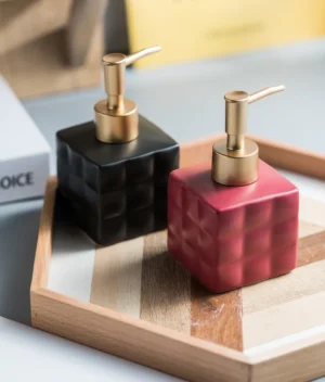 Milano Quilted Ceramic Liquid Soap Dispenser