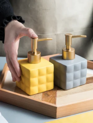 Milano Quilted Ceramic Liquid Soap Dispenser