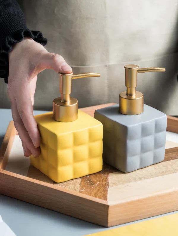 Milano Quilted Ceramic Liquid Soap Dispenser