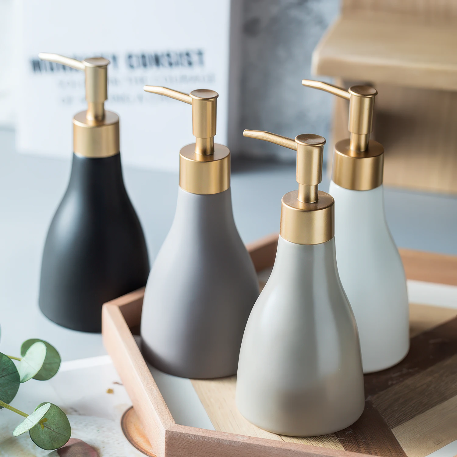 Monaco Tapered Ceramic Liquid Soap Dispenser Monaco Tapered Ceramic Liquid Soap Dispenser