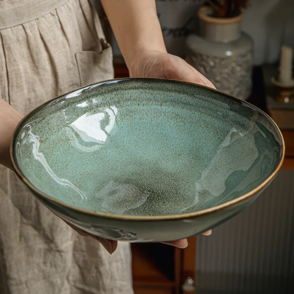 Naoshima Wavy Reactive Ceramic Bowl