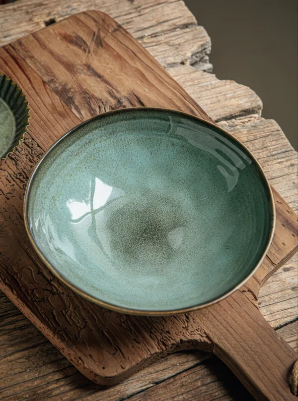 Naoshima Wavy Reactive Ceramic Bowl
