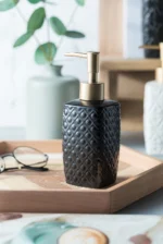 Palermo Textured Geometric Ceramic Liquid Soap Dispenser