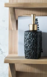 Palermo Textured Geometric Ceramic Liquid Soap Dispenser