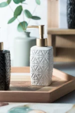 Palermo Textured Geometric Ceramic Liquid Soap Dispenser