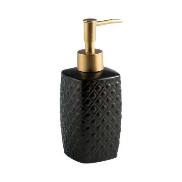 Palermo Textured Geometric Ceramic Liquid Soap Dispenser