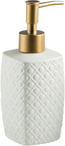 Palermo Textured Geometric Ceramic Liquid Soap Dispenser