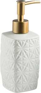 Palermo Textured Geometric Ceramic Liquid Soap Dispenser