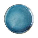 Santorini Reactive Glaze Ceramic Plate