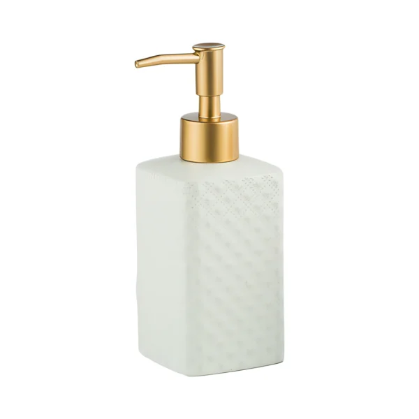 Seville Diamond Relief Ceramic Liquid Soap Dispenser