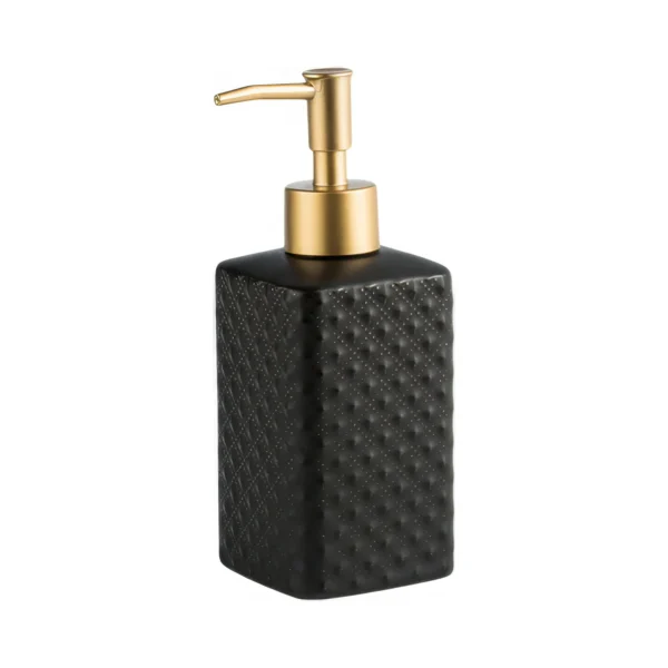Seville Diamond Relief Ceramic Liquid Soap Dispenser