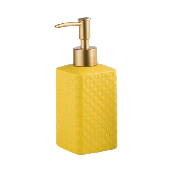 Seville Diamond Relief Ceramic Liquid Soap Dispenser