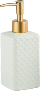 Seville Diamond Relief Ceramic Liquid Soap Dispenser