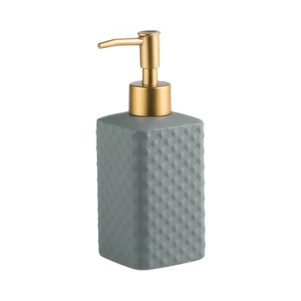 Seville Diamond Relief Ceramic Liquid Soap Dispenser