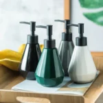 Siena Geometric Glossy Ceramic Liquid Soap Dispenser