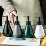 Siena Geometric Glossy Ceramic Liquid Soap Dispenser
