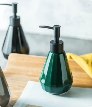 Siena Geometric Glossy Ceramic Liquid Soap Dispenser