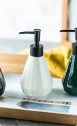 Siena Geometric Glossy Ceramic Liquid Soap Dispenser