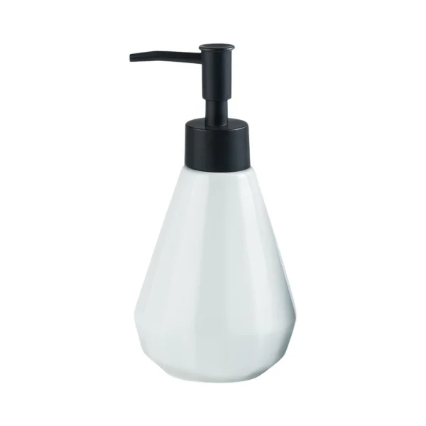 Siena Geometric Glossy Ceramic Liquid Soap Dispenser