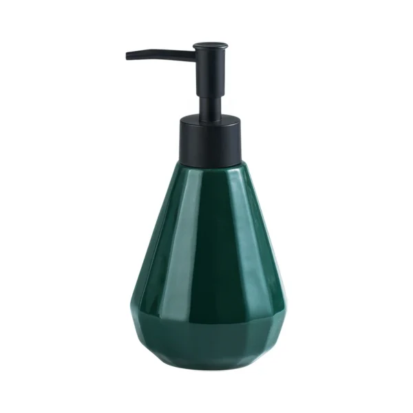 Siena Geometric Glossy Ceramic Liquid Soap Dispenser