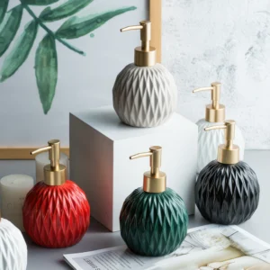 Stockholm Geometric Ceramic Liquid Soap Dispenser