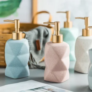 Vikos Faceted Ceramic Liquid Soap Dispenser