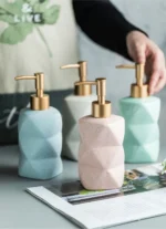 Vikos Faceted Ceramic Liquid Soap Dispenser