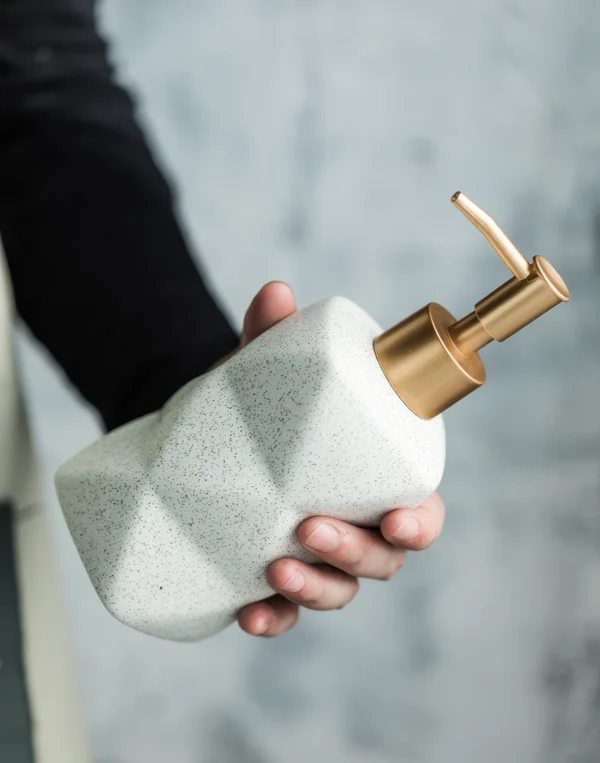 Vikos Faceted Ceramic Liquid Soap Dispenser