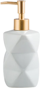 Vikos Faceted Ceramic Liquid Soap Dispenser