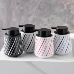 Zurich Striated Ceramic Foaming Soap Dispenser