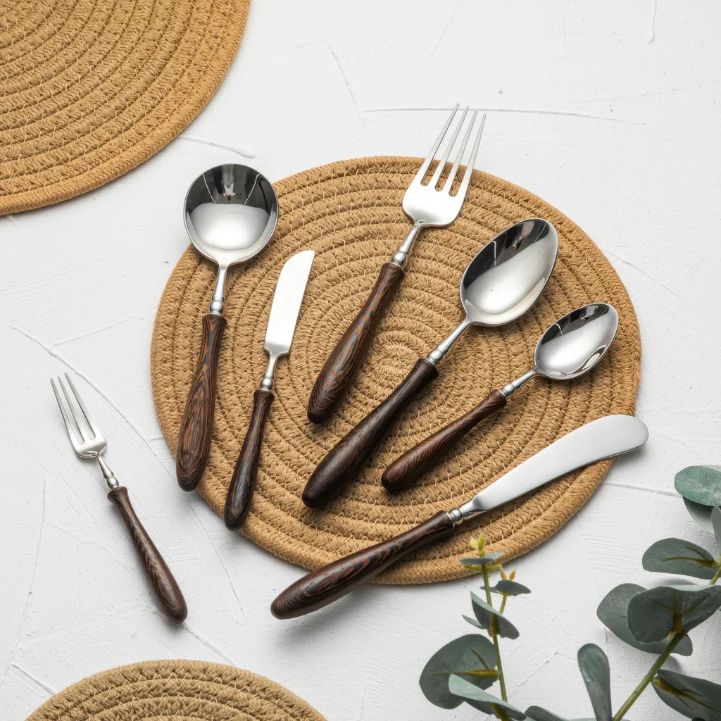 Aarhus Minimalist Wood Cutlery Set