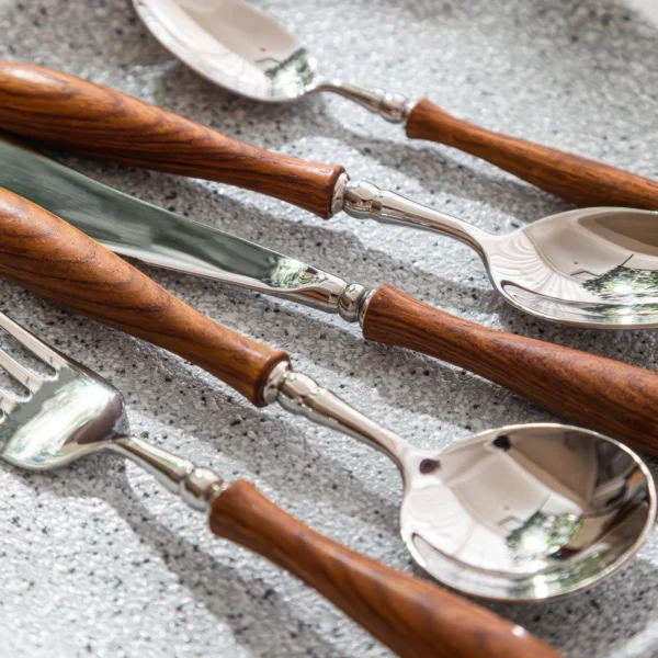 Amiens Mirror-Polished Wood Cutlery Set