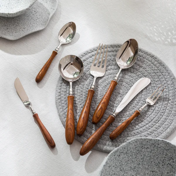 Amiens Mirror-Polished Wood Cutlery Set