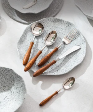 Amiens Mirror-Polished Wood Cutlery Set