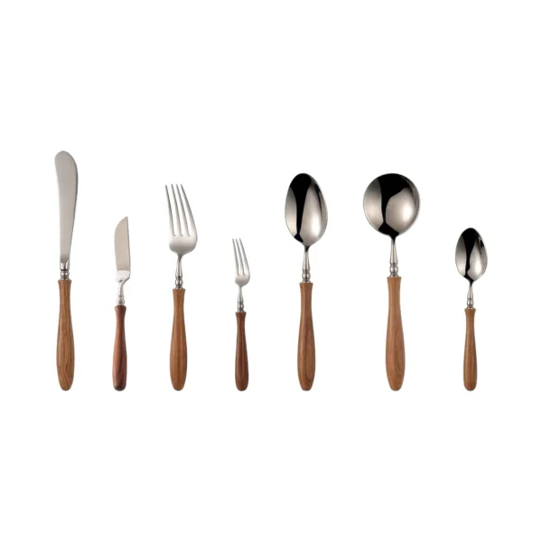 Amiens Mirror-Polished Wood Cutlery Set
