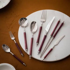 Avignon Mirror-Polished Wood Cutlery Set
