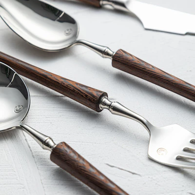 Bellagio Contoured Wood Cutlery Set