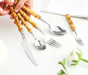 Borneo Ribbed Bamboo Cutlery Set