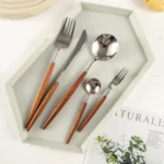 Nantes Tapered Wood Cutlery Set