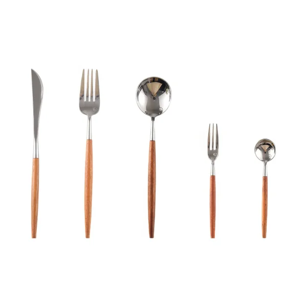 Nantes Tapered Wood Cutlery Set