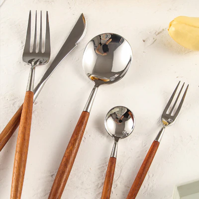 Nantes Tapered Wood Cutlery Set