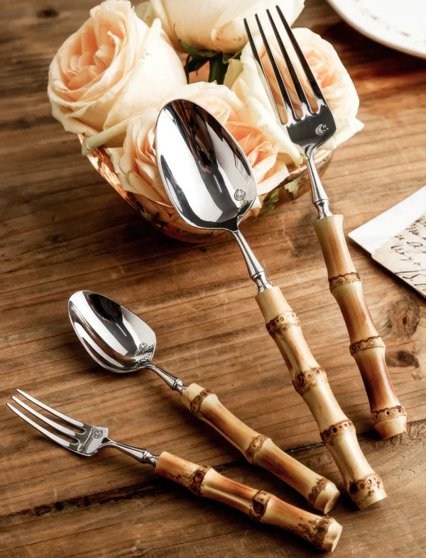 Nikko Sculpted Bamboo Cutlery Set