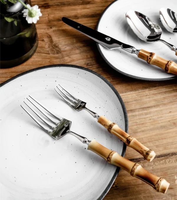 Nikko Sculpted Bamboo Cutlery Set