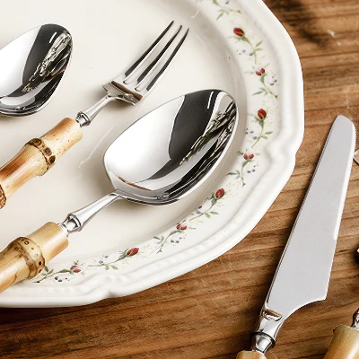 Nikko Sculpted Bamboo Cutlery Set