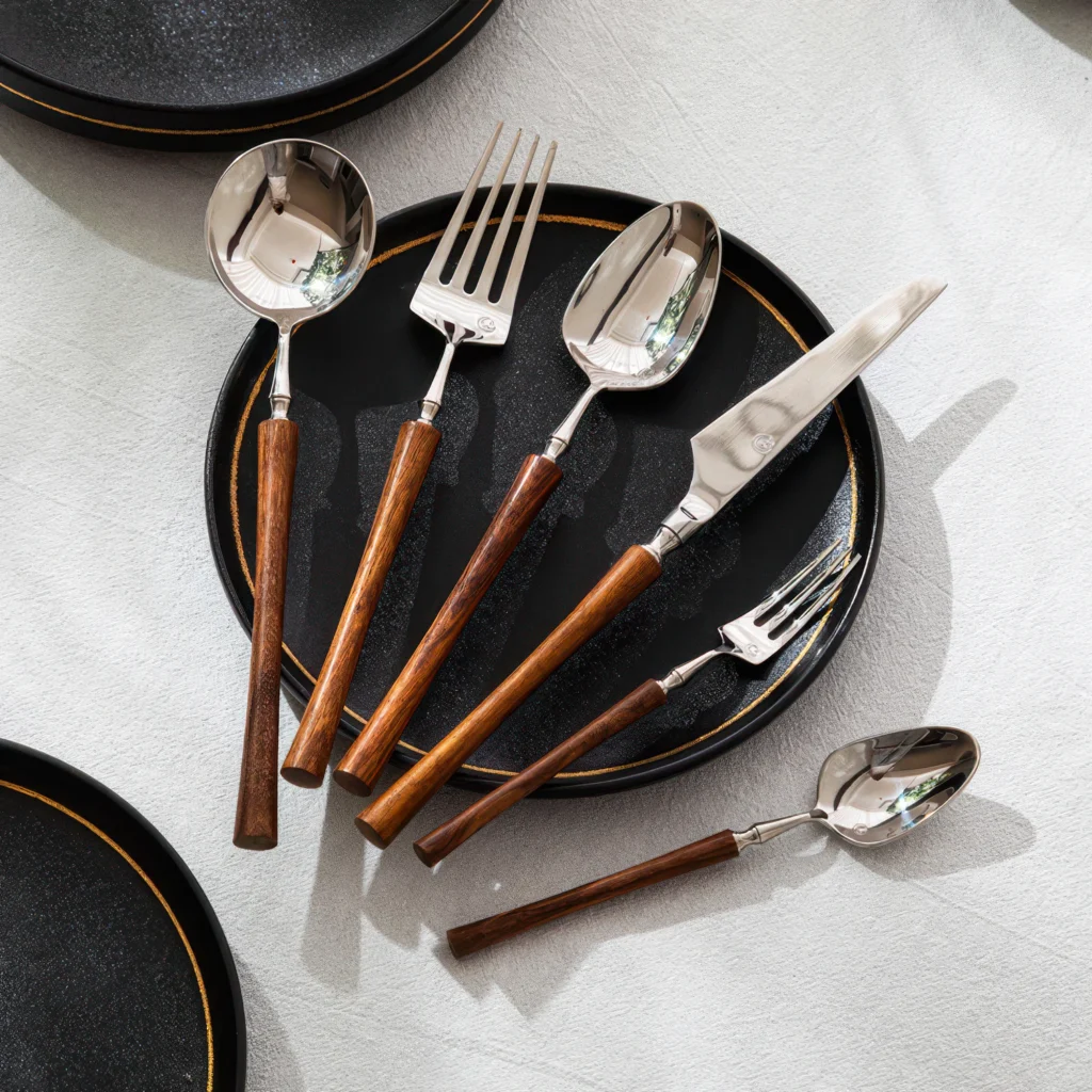 Salzburg Tapered Wood Cutlery Set