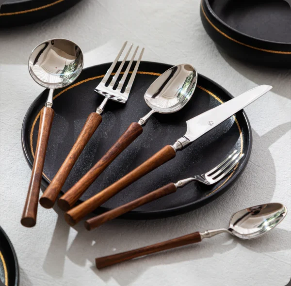 Salzburg Tapered Wood Cutlery Set